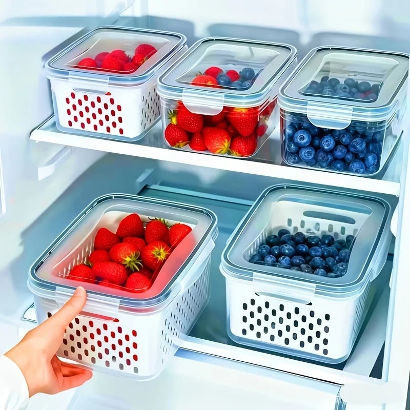 Large Capacity Refrigerator Storage Bin Set