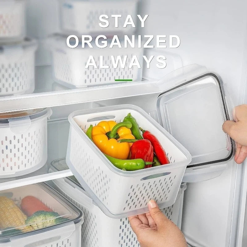 Large Capacity Refrigerator Storage Bin Set