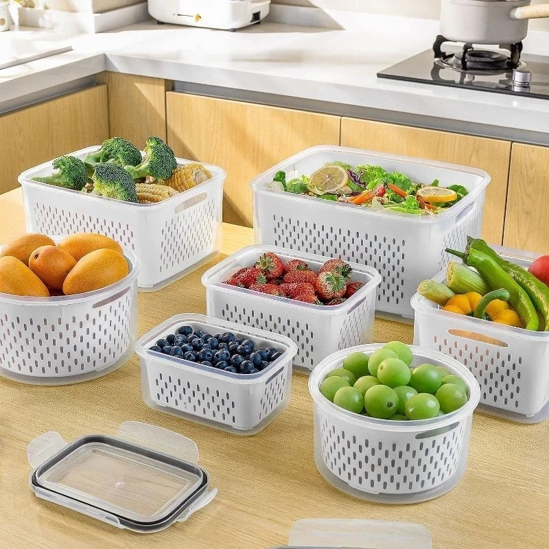 Large Capacity Refrigerator Storage Bin Set