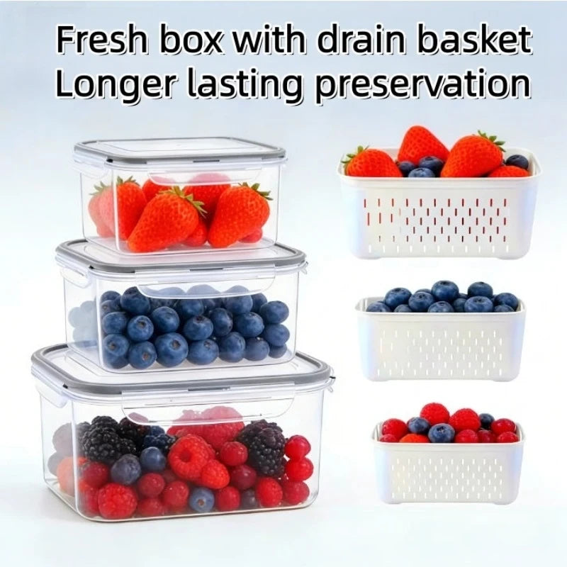 Large Capacity Refrigerator Storage Bin Set